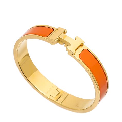 hermes h bangle orange|Hermes clic h price.